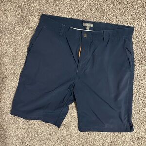 Peter Millar Dark Blue Flat Front Shorts